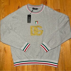 Dolce & Gabbana Italia Gold DG Logo Sweatshirt, Brand New 🔥🔥🔥
